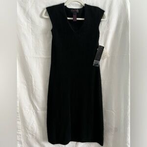 NWT Vintage RALPH LAUREN Angora Rabbit Hair Blend Black Sleeveless Dress Size M